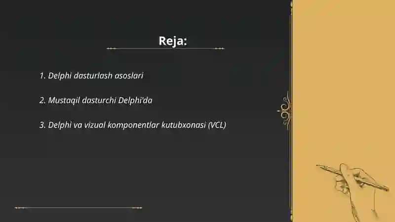 Delphi-dasturlash tillari 2