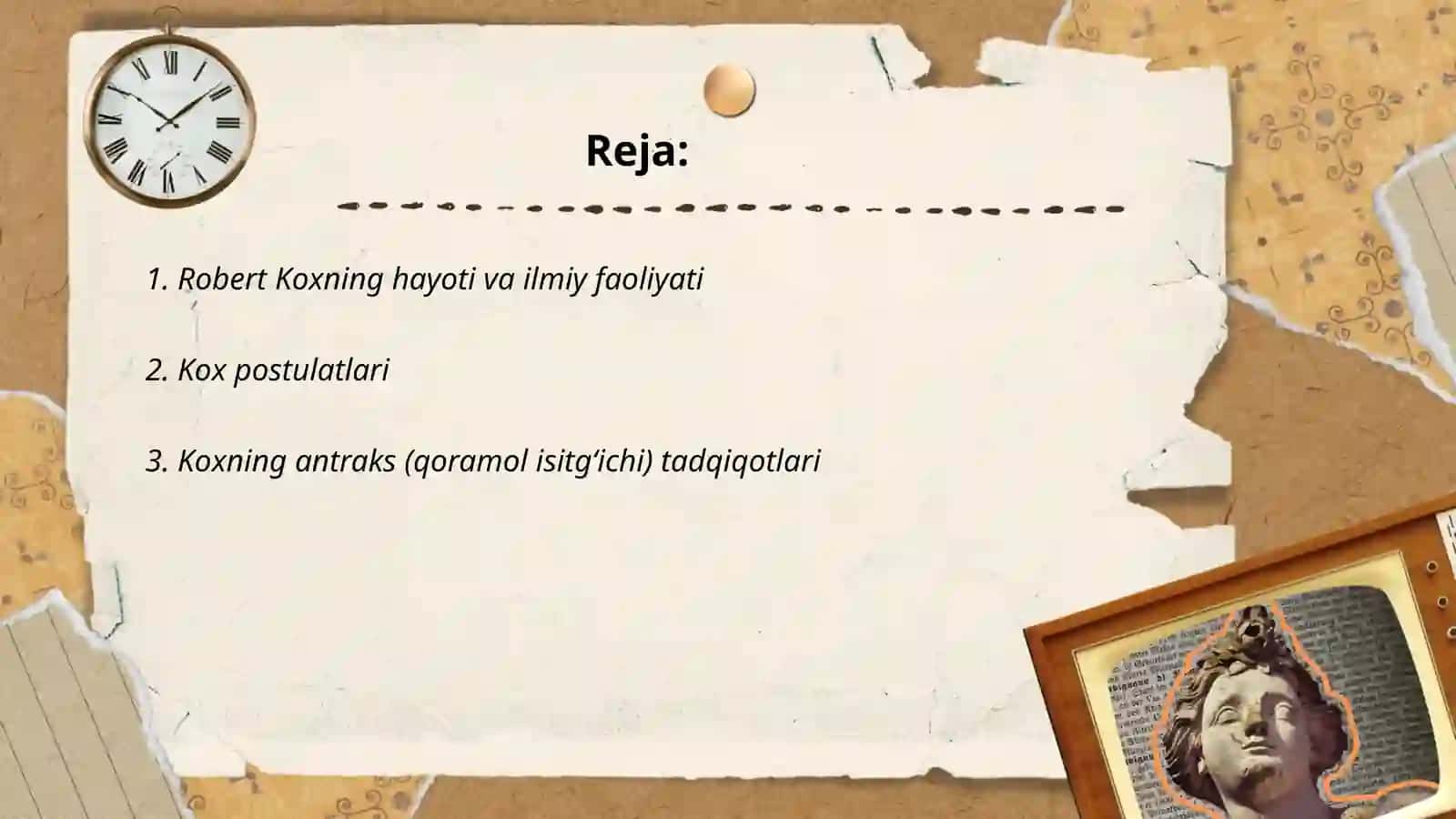 Robert Kox va S.N.Vinogradkiyning mikrobiologiya rivijlantirishda qo'shgan hissasi(rasmlar asosida tushuntirilsin) 2