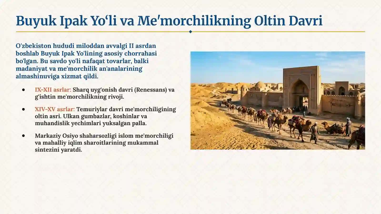 O‘zbekistonning Tarixiy Obidalari 2