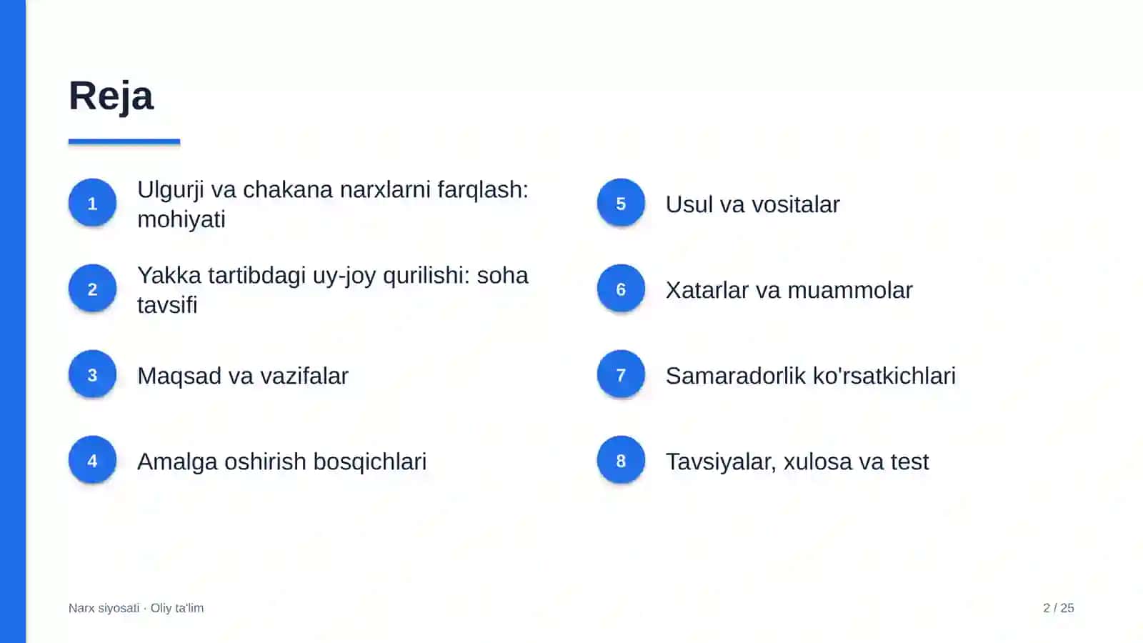 yakka tartibdagi uy joy qurilishida ulgurji va chakana narxlarni farqlash 3799 2