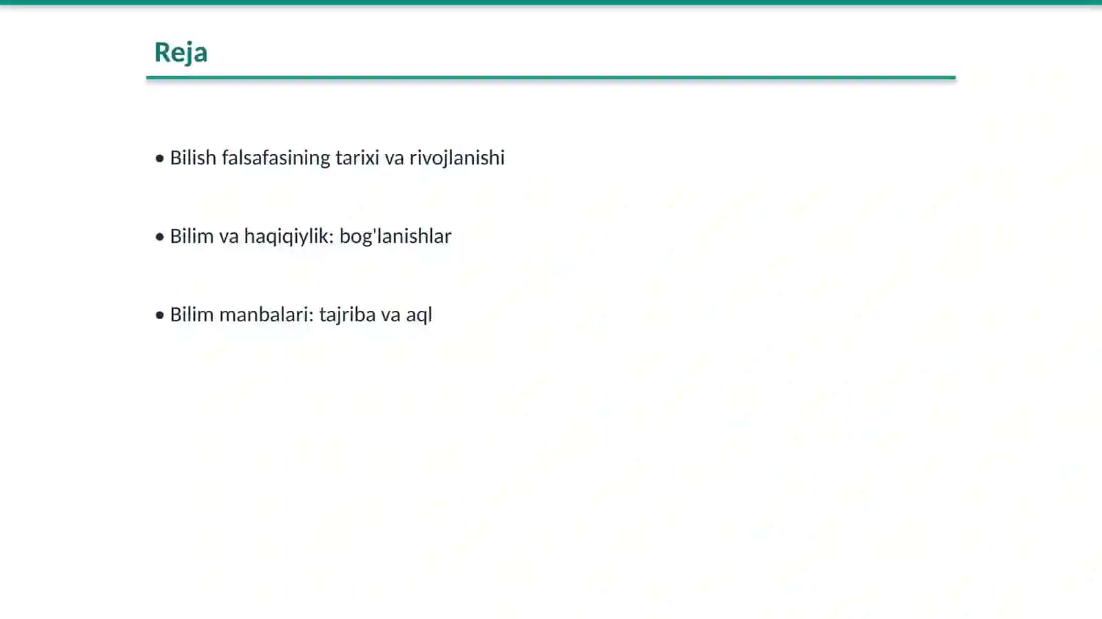 Bilish falsafasi 2
