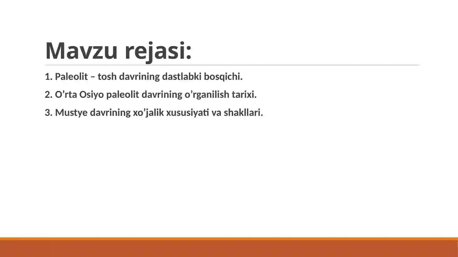 Paleolitdavri va uning o’rganilishi 2