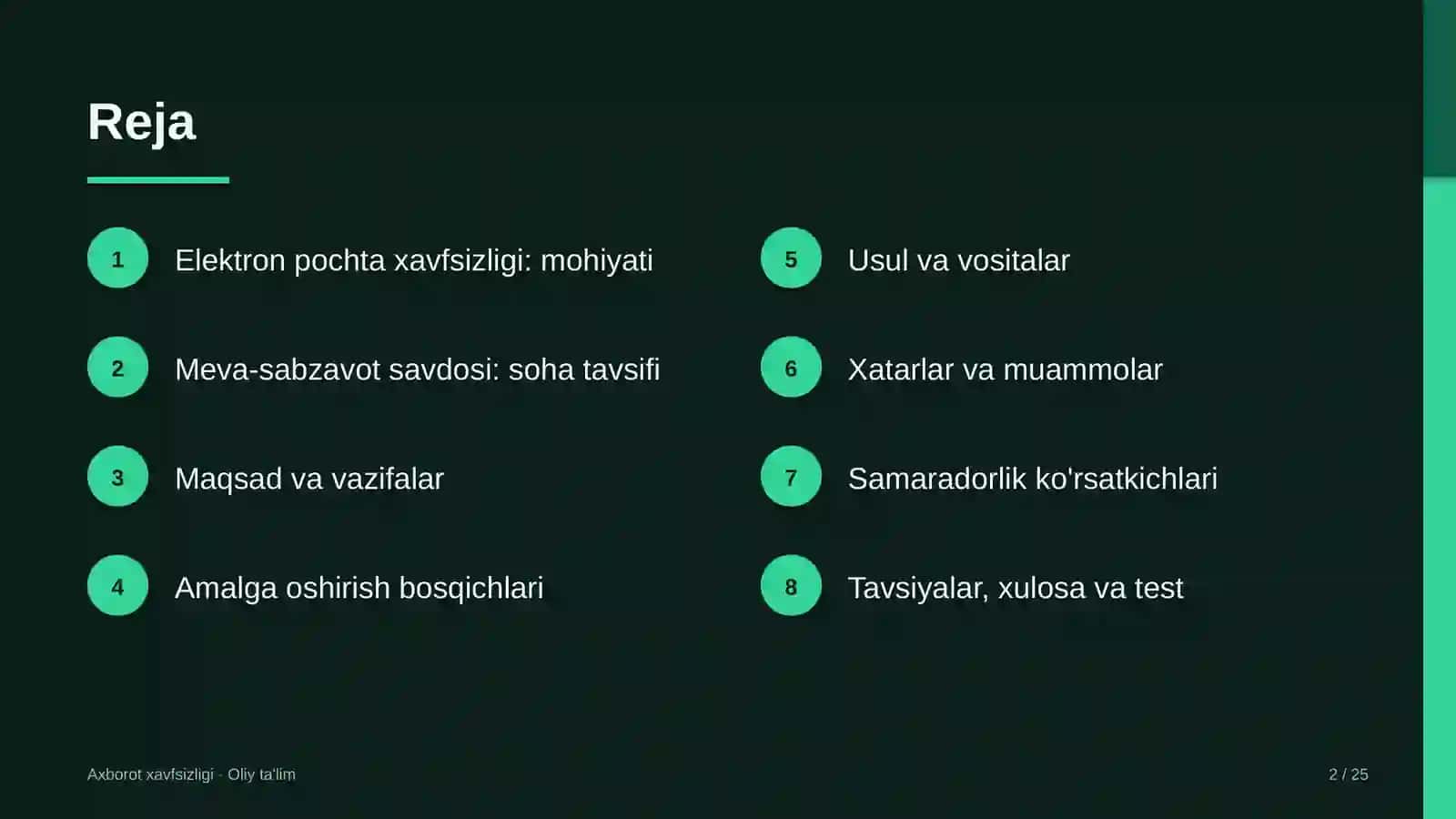 meva sabzavot savdosida elektron pochta xavfsizligi 4148 2