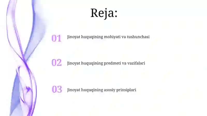 Jinoyat huquqi tushunchasi, prеdmеti, vazifalari va prinsiplari 2