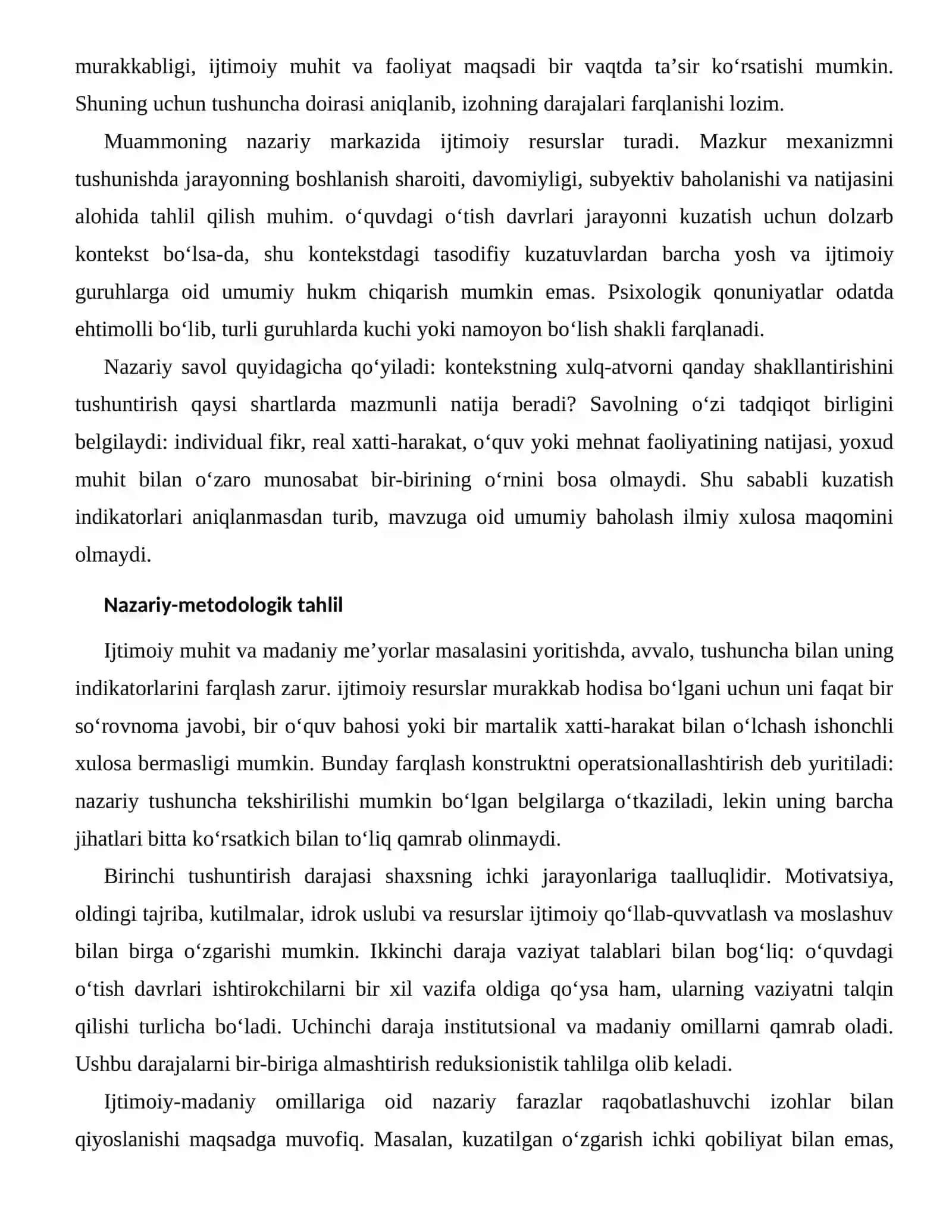 IJTIMOIY QO‘LLAB-QUVVATLASH VA MOSLASHUVNING IJTIMOIY-MADANIY OMILLARI 2