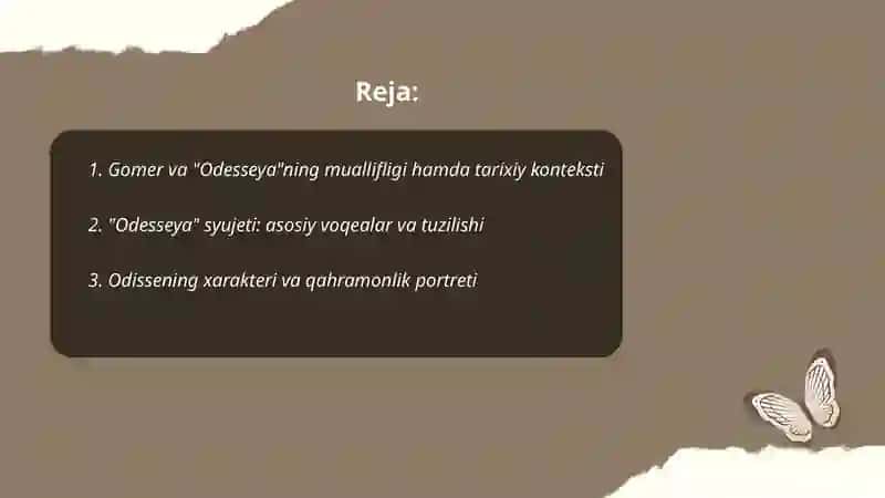Gomerning "Odesseya" dostoni 2