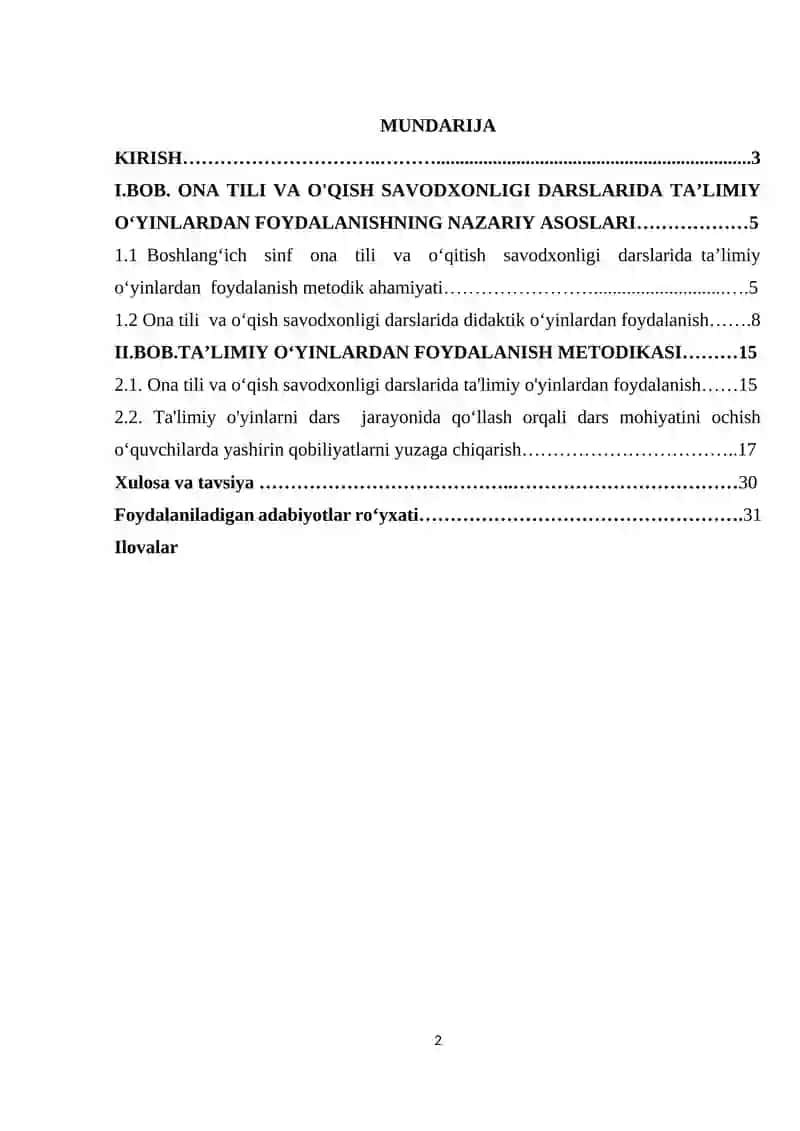 TA’LIMIY O‘YINLARDAN FOYDALANISH METODIKASI 2