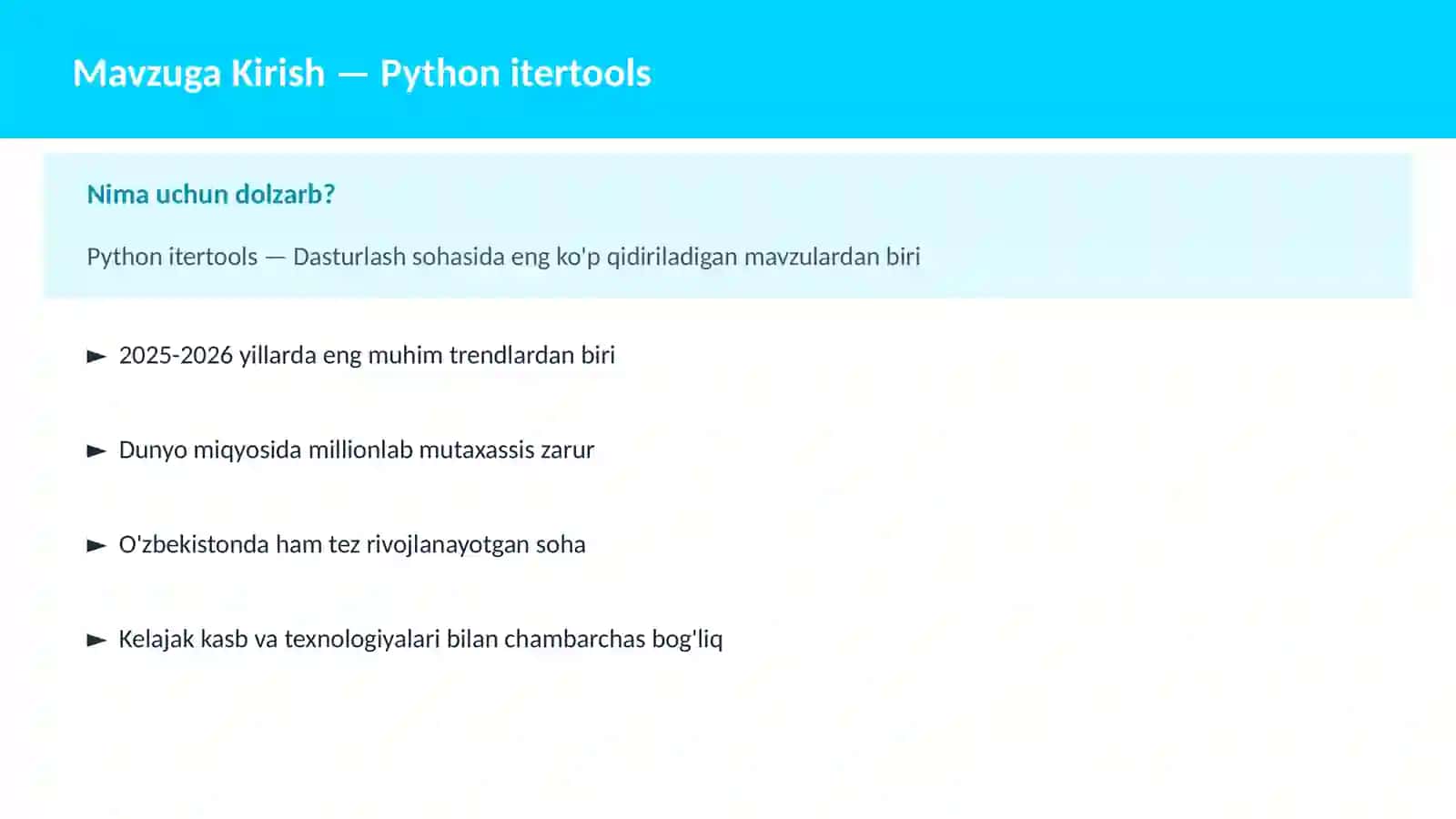 Python itertools 2