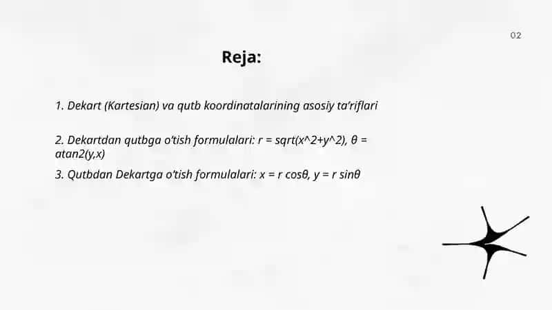 Dekart va qutb koordinatalari 2