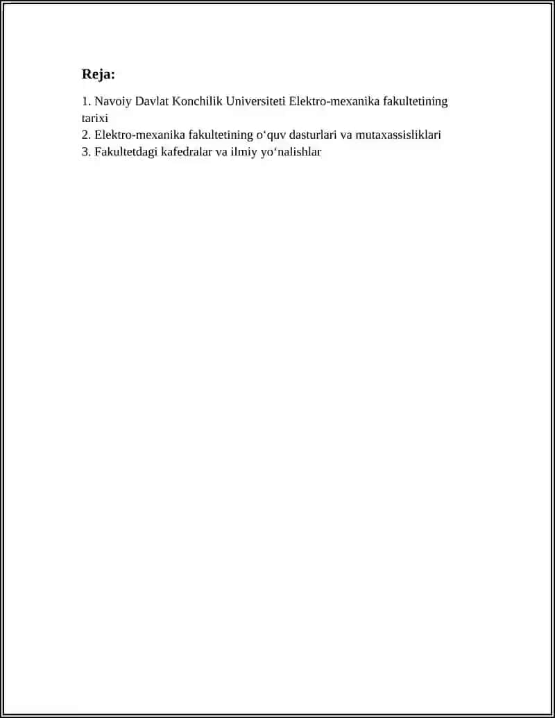 Navoiy Davlat Konchilik Universiteti Elektro-Mexanika Fakulteti 2