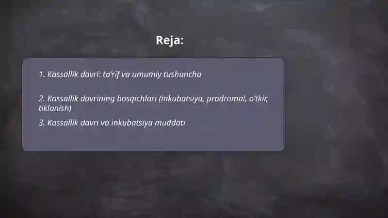 Kassallik davri: taʼrif va umumiy tushuncha 2