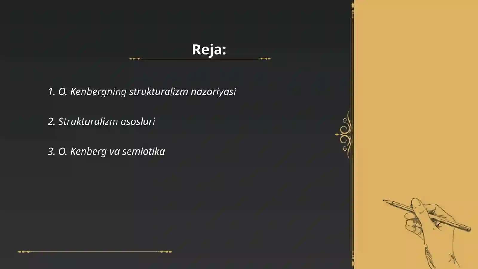 O. Kenbergning strukturali yondashuvi 2