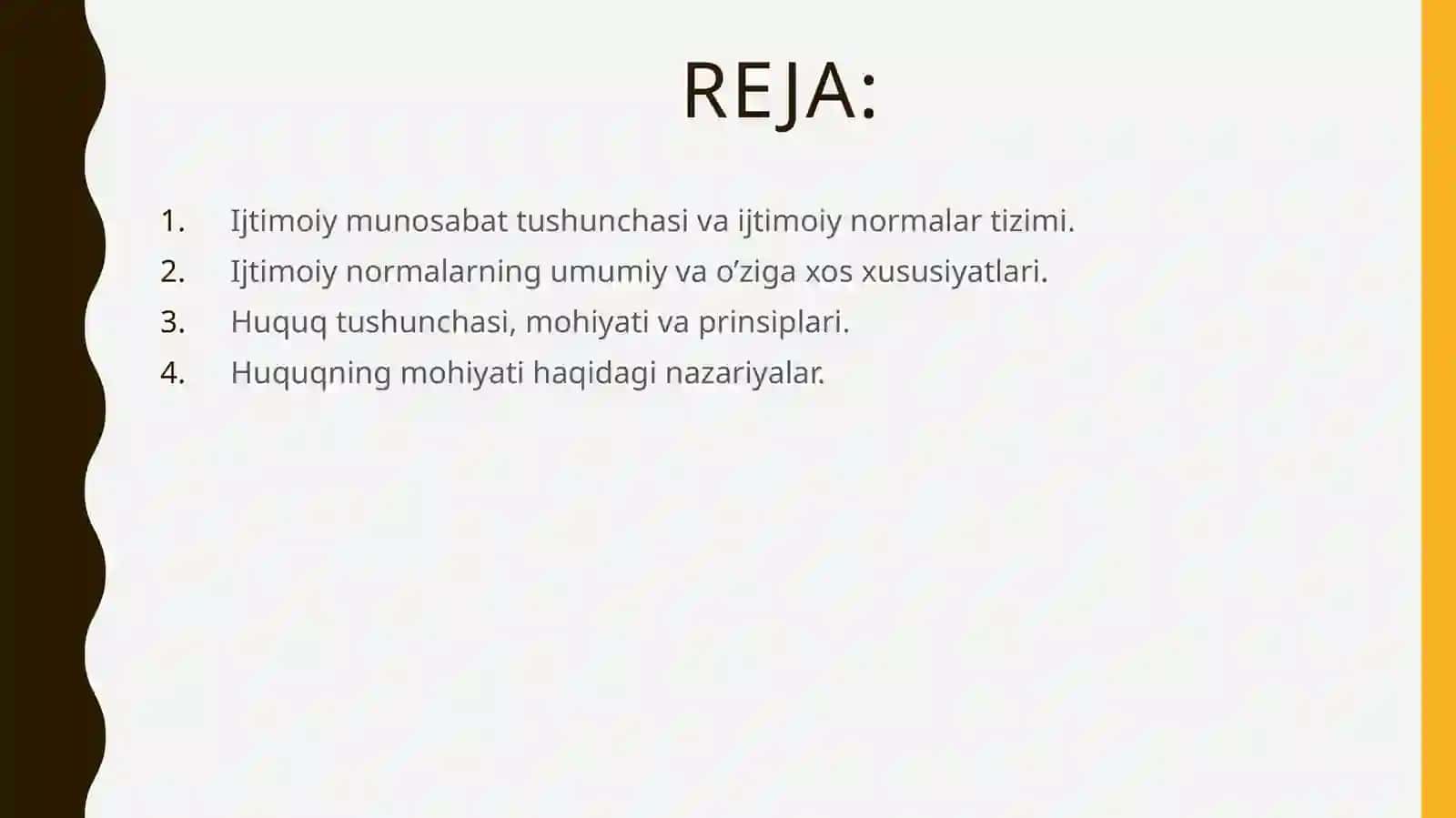 huquq – ijtimoiy munosabatlarni normativ tartibga solishning bir turi sifatida 2
