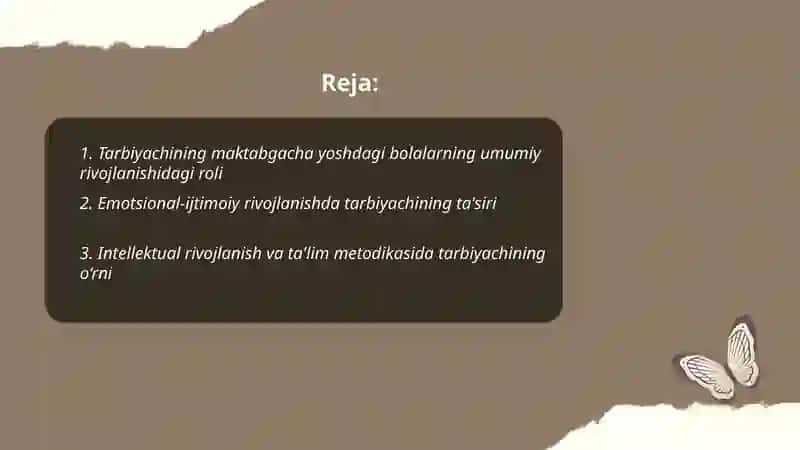 Maktabgacha yoshdagi bolalarning rivojlanishi va talim tarbiyasi jarayonida tarbiyachining roli 2