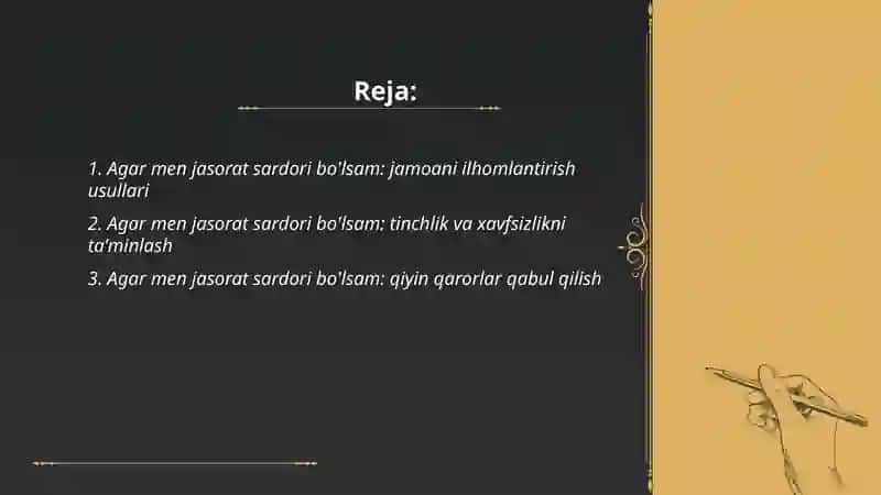 Agar men jasorat sardori bo'lsam: jamoani ilhomlantirish usullari 2