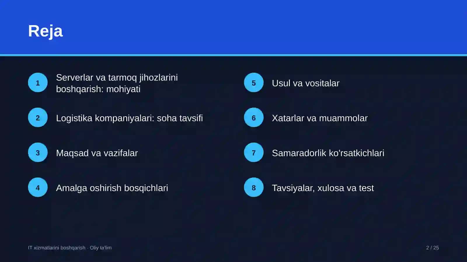 Logistika kompaniyalarida serverlar va tarmoq jihozlarini boshqarish 2