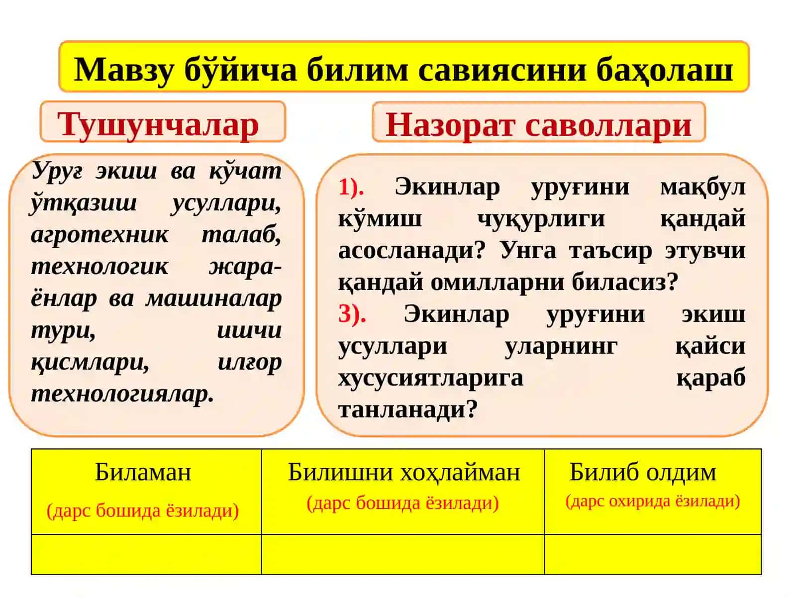 Экинлар уруғини экиш ва кўчатўтқазиш 2