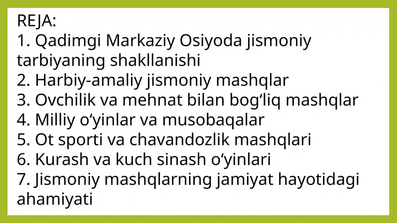 Qadimgi Markaziy Osiyoxalqlarining jismoniy mashqlari va o‘yinlari 2