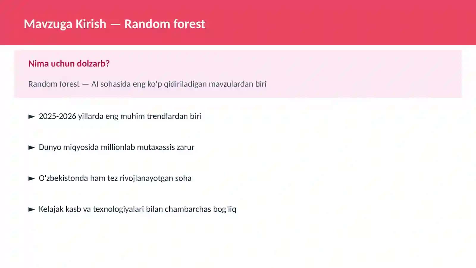 Random forest 2
