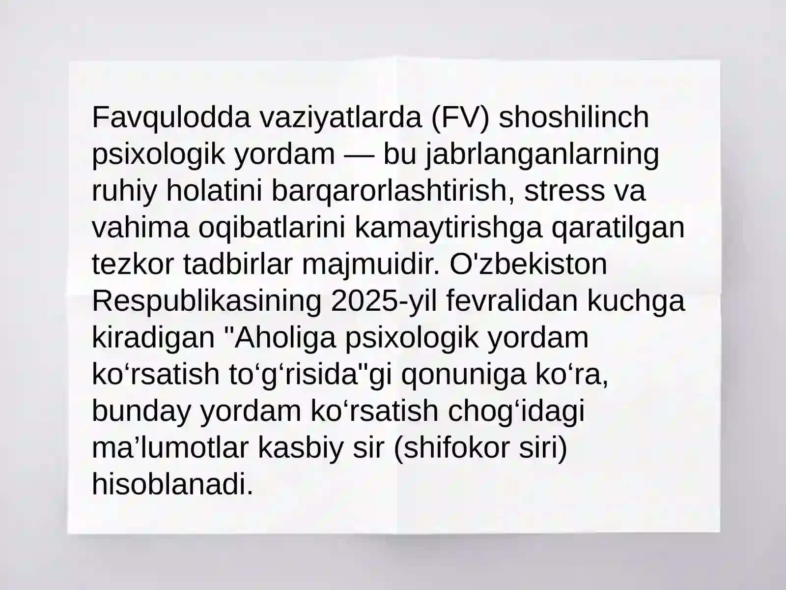 Favqulodda vaziyatlar shoshilinch psixologik yordam 2