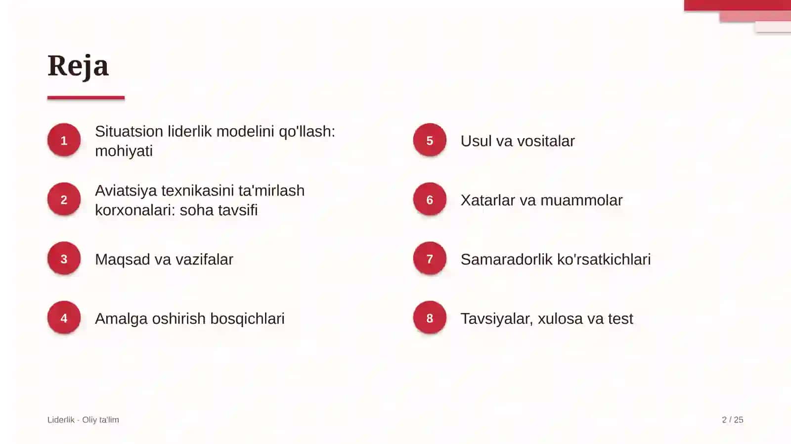 aviatsiya texnikasini ta'mirlash korxonalarida situatsion liderlik modelini qo'llash 3807 2