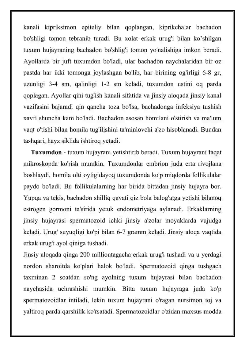 Ayollarda Reproduktiv Tizimini Fiziologiyasi 2