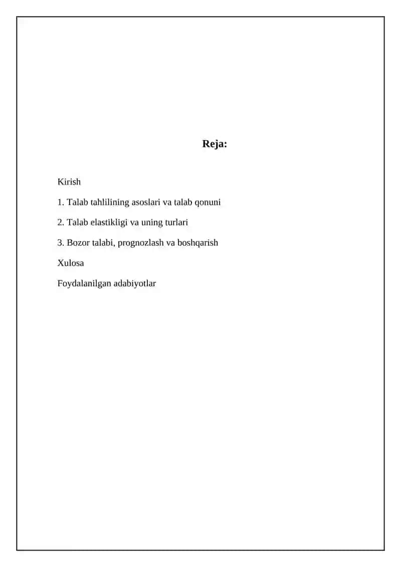 Talab tahlilining asoslari va talab qonuni 2
