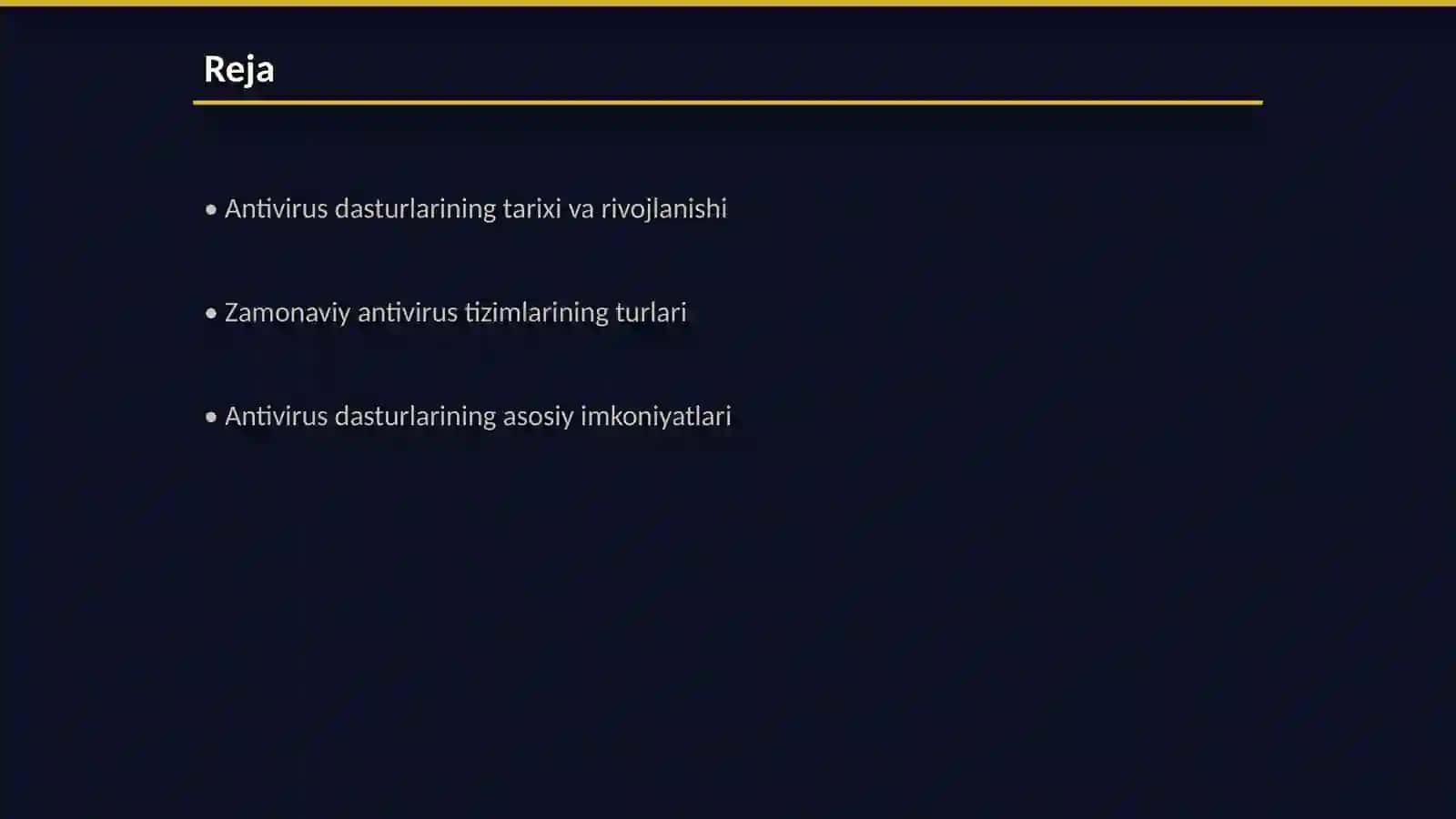 Zamonaviy antivirus dasturiy vositalari va ularning imkoniyatlari 2