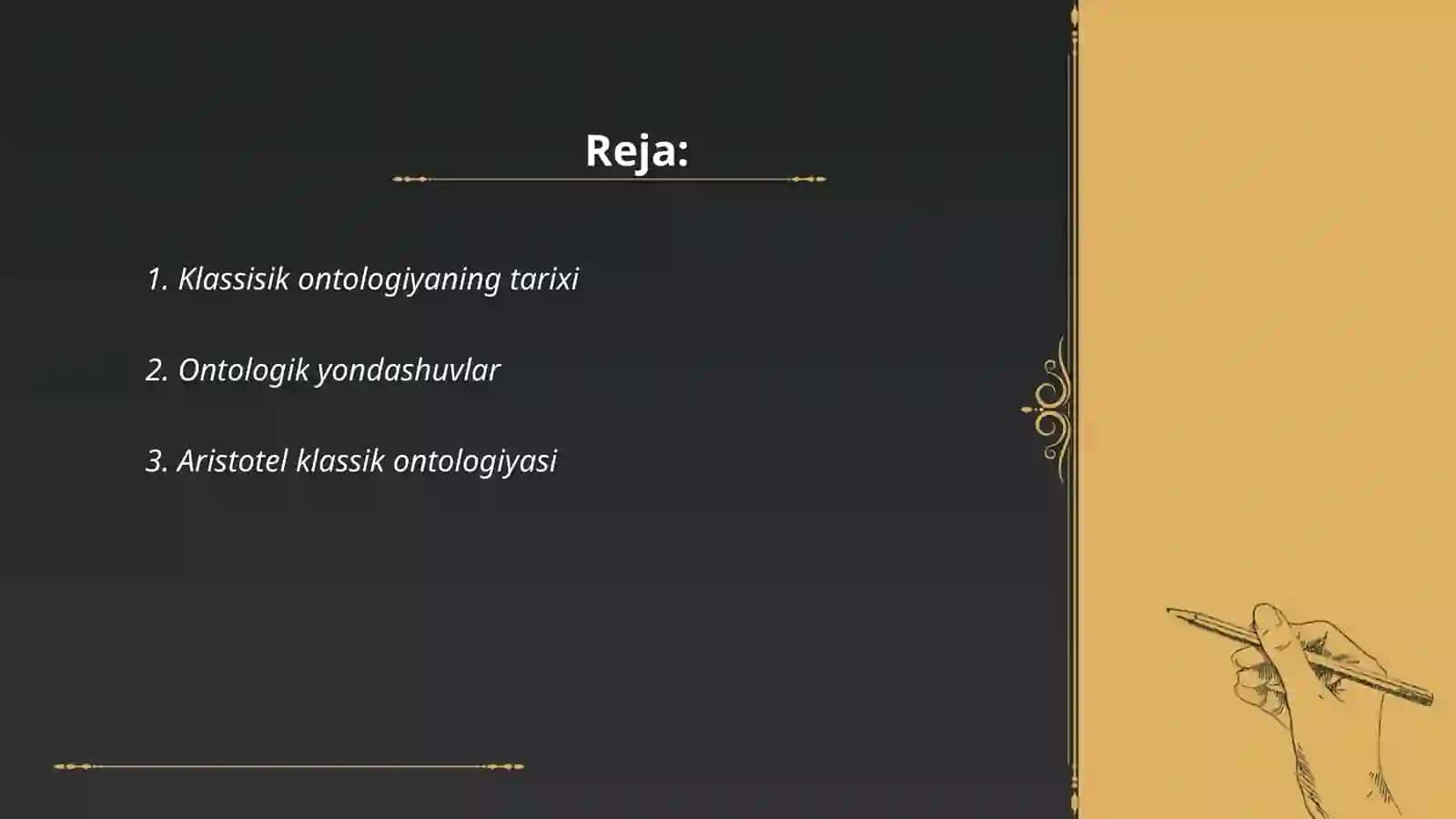 Noklassik ontologiyaning yônalishlari va mohiyati 2