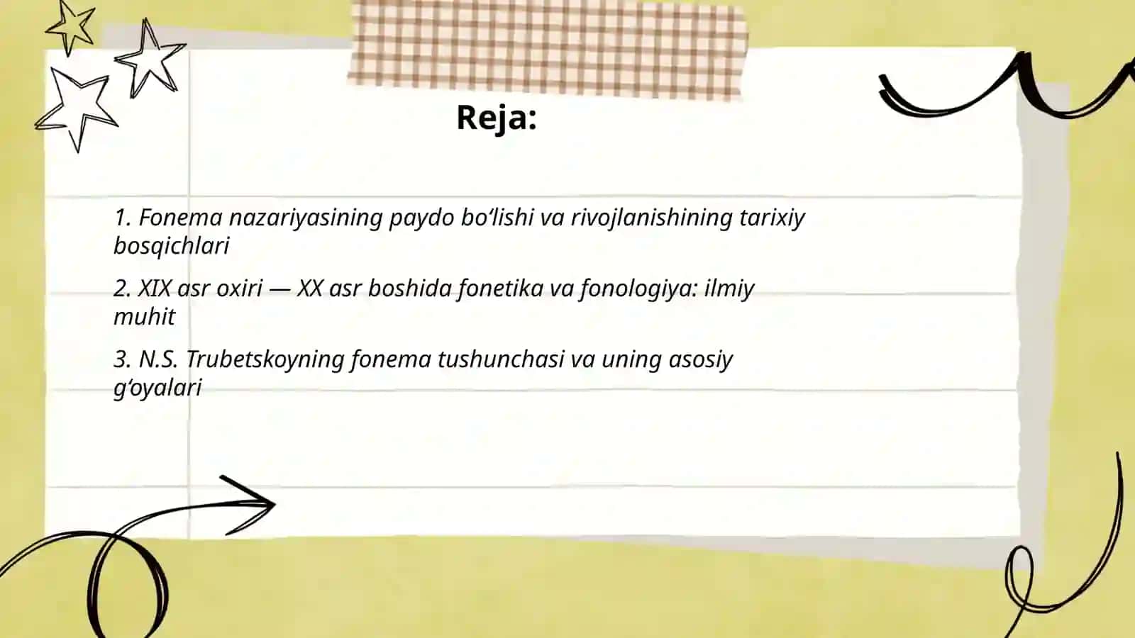 Fonema nazariyasi tarixidan. Fonemalar hagida turli fonologik maktab vakillarining fikrlari (N.S. Trubetskoy L.V. Shcherba qarashlarini o'rganish) 2