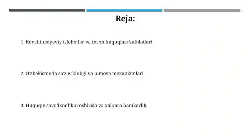 Konstitutsiyaviy islohotlar va inson huquqlari kafolatlari 2