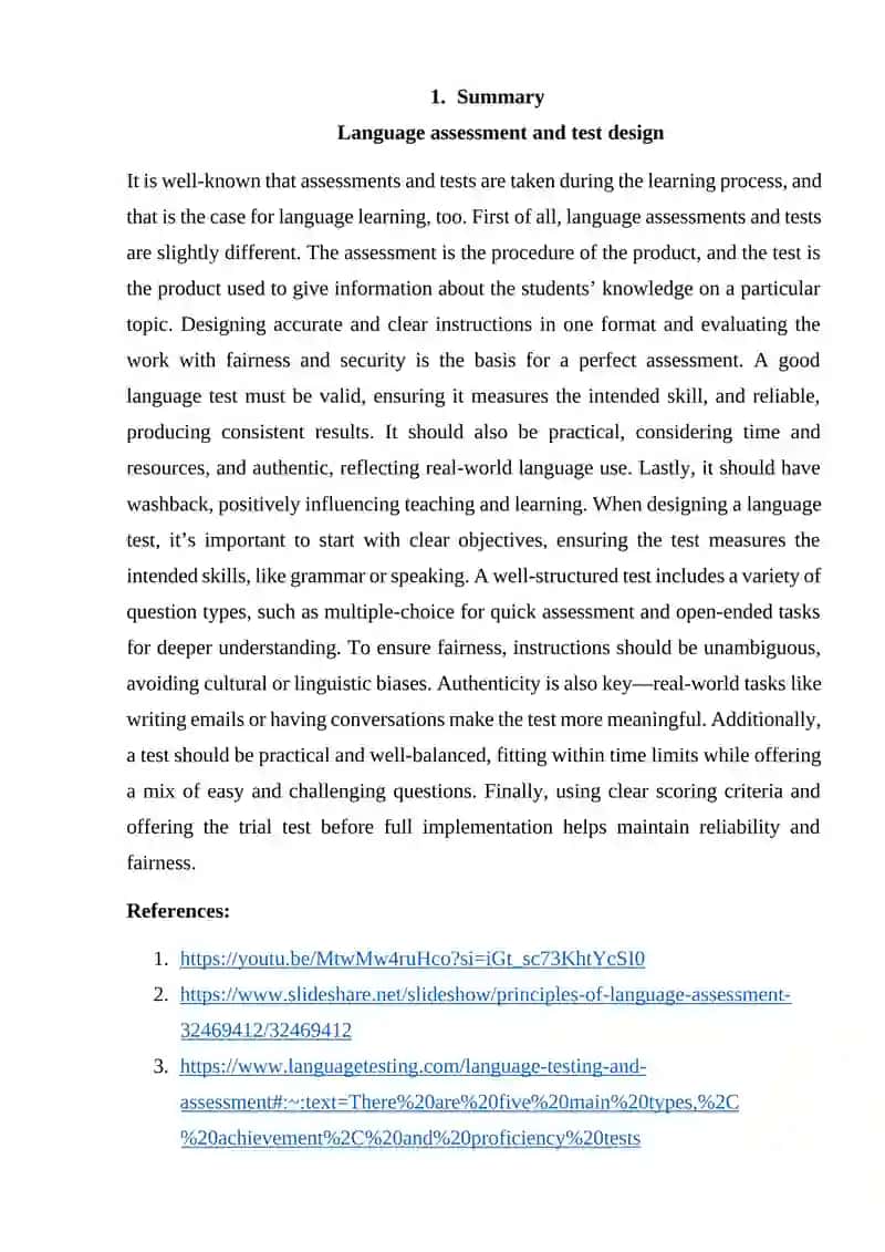 Language Assessment and Test Design 2