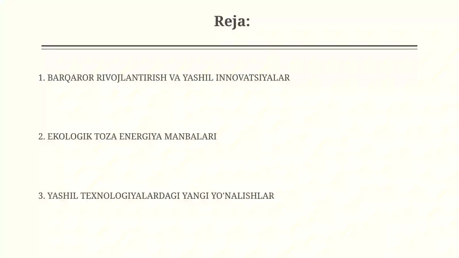 YASHIL TEXNOLOGIYALARDAGI YANGI YO'NALISHLAR 2