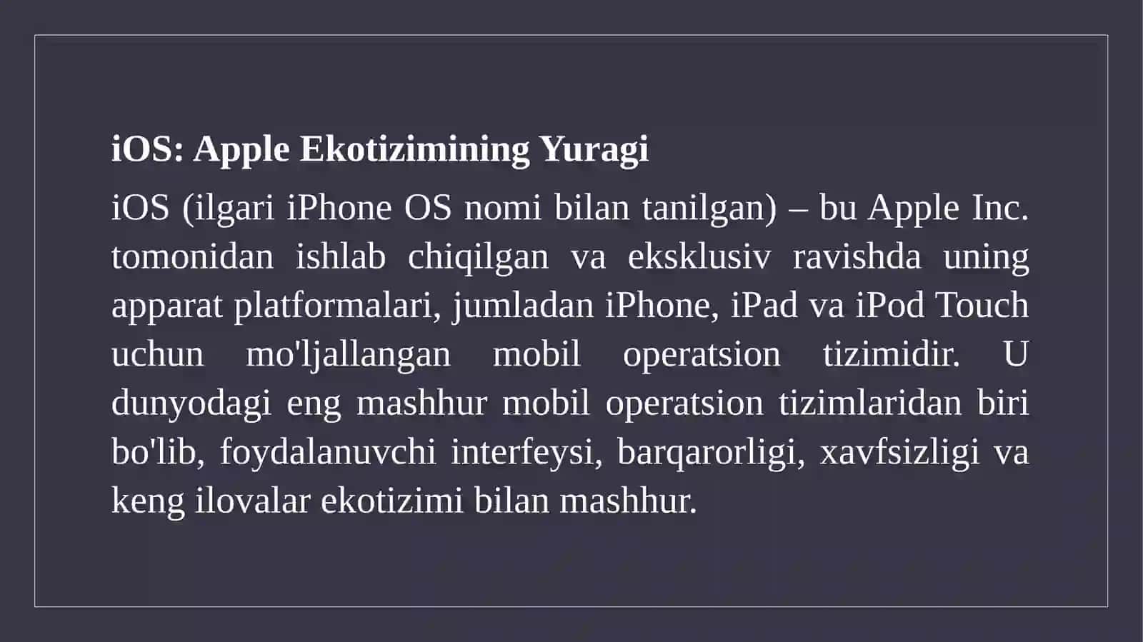 iOS (Apple tizimi) 2