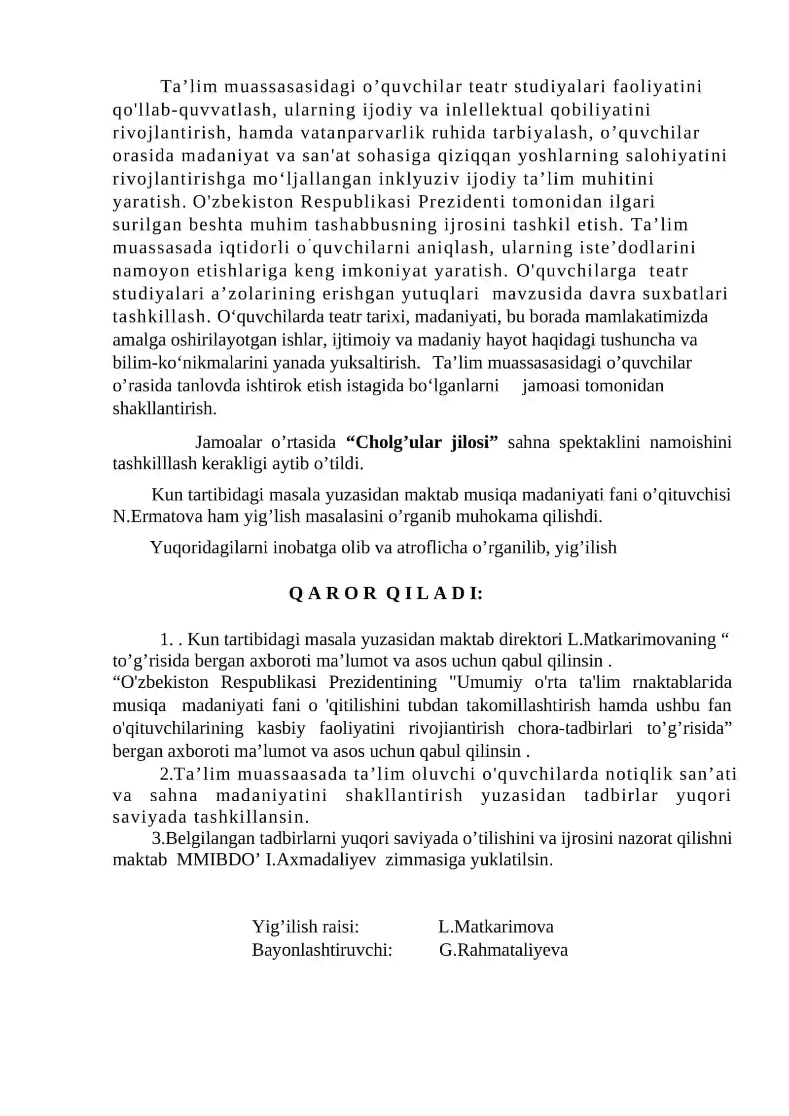 "Iqtidor" maktab ansambli 2