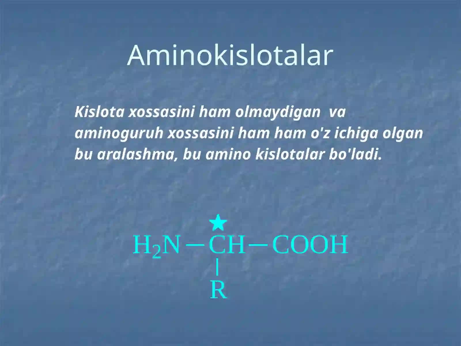 Aminokislota va oqsillar 2