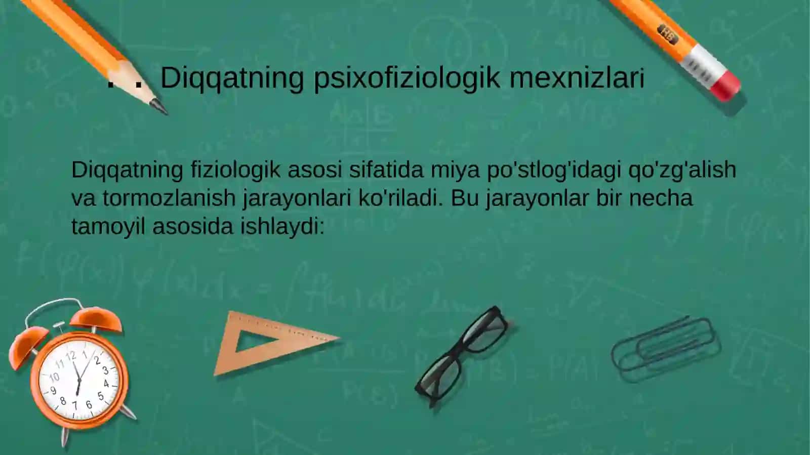 Diqqatning psixofiziologik indikatorlar va mexanizmlari 2