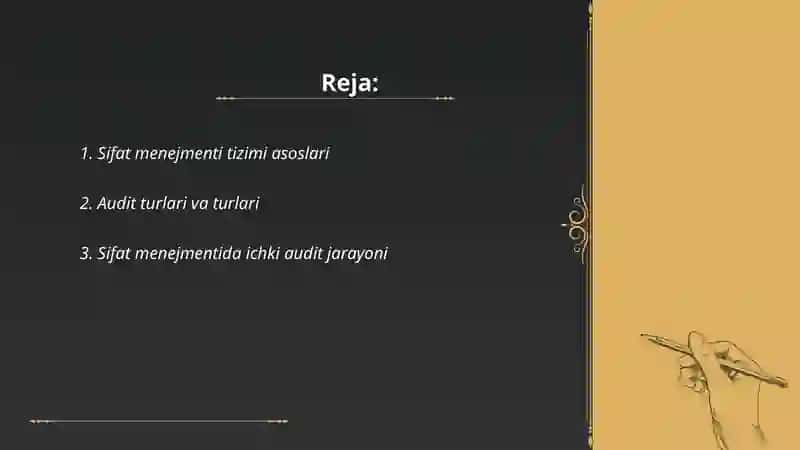 Sifat menejmentini joriy etishda audit jarayoni 2