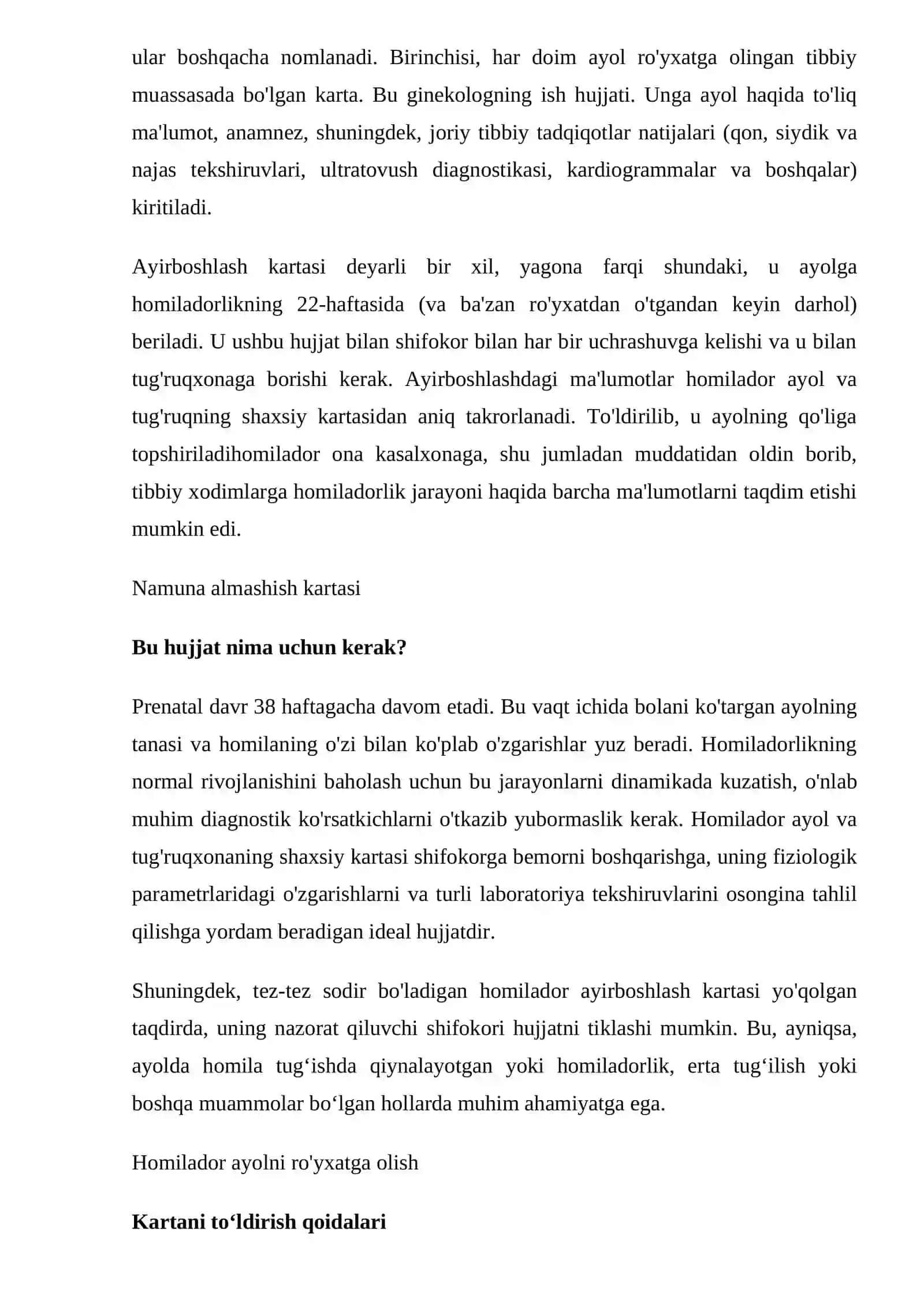 Homilador va tuqqan ayol shaxsiy varaqasining passport qismini to`ldirish 2
