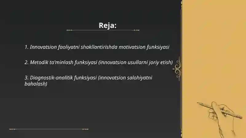 Maktabgacha ta’lim tarbiyachining innovatsion faoliyatini shakllantirish funksiyalari 2