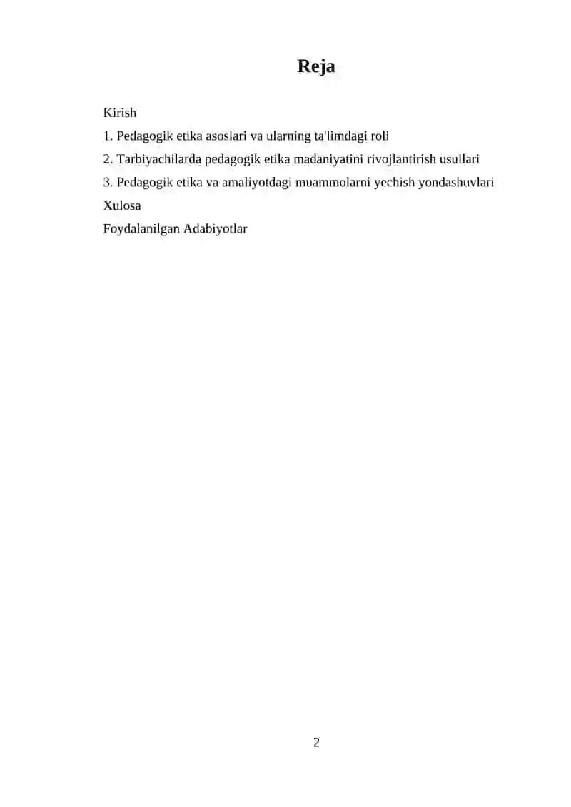 MAKTABGACHA TA’LIM MUASSASASI TARBIYACHISI FAOLIYATIDA PEDAGOGIK ETIKANING ROLI 2