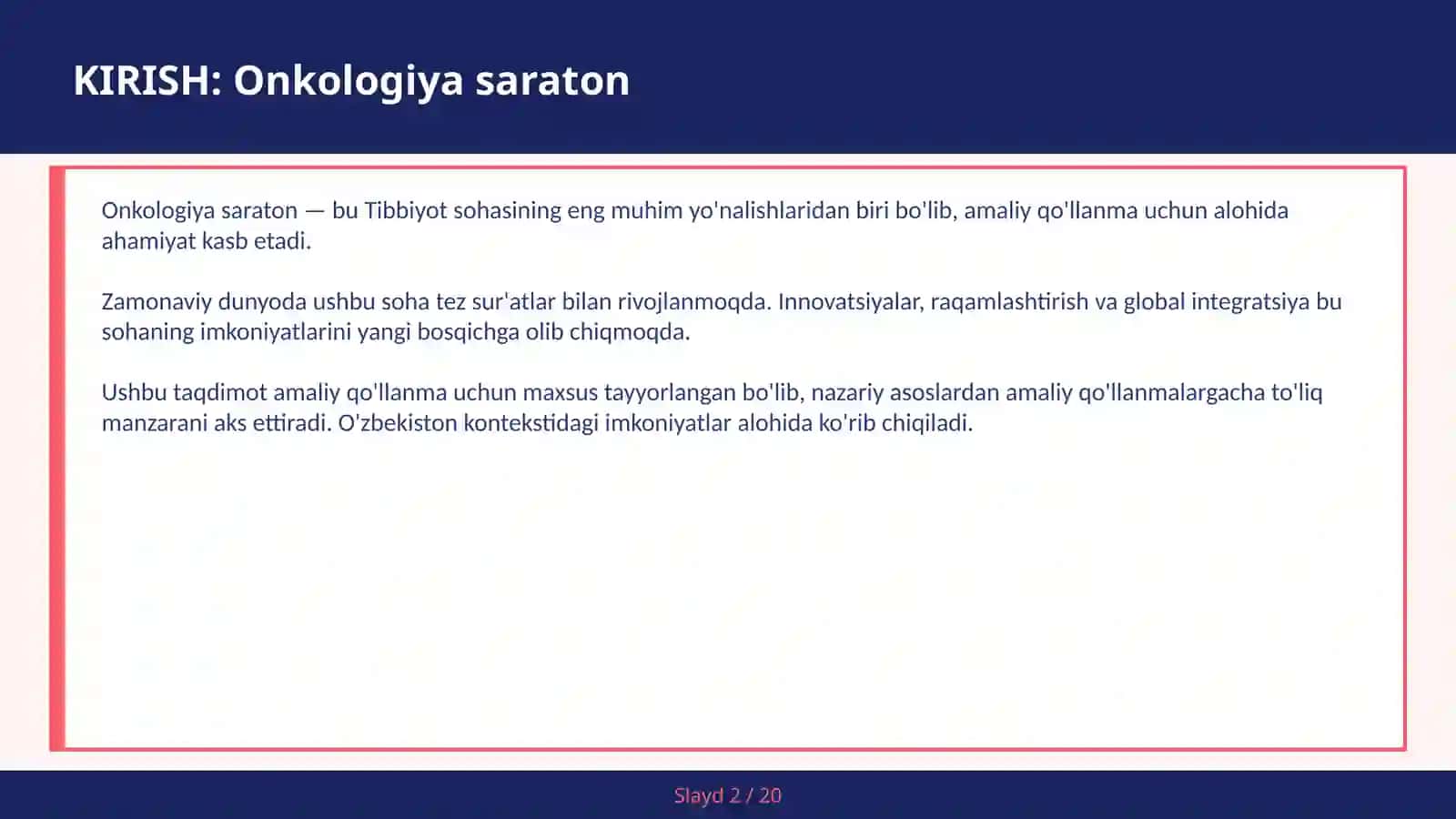 Onkologiya saraton 2