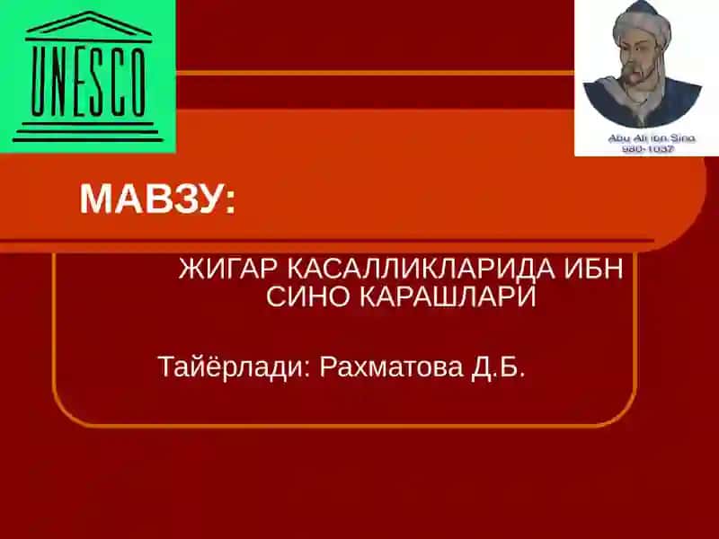 Жигар касалликарида Ибн Сино карашлари 2