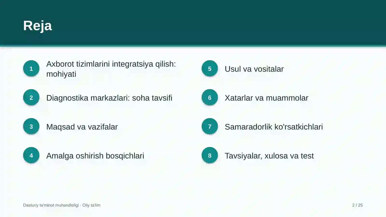 Diagnostika markazlarida axborot tizimlarini integratsiya qilish 2