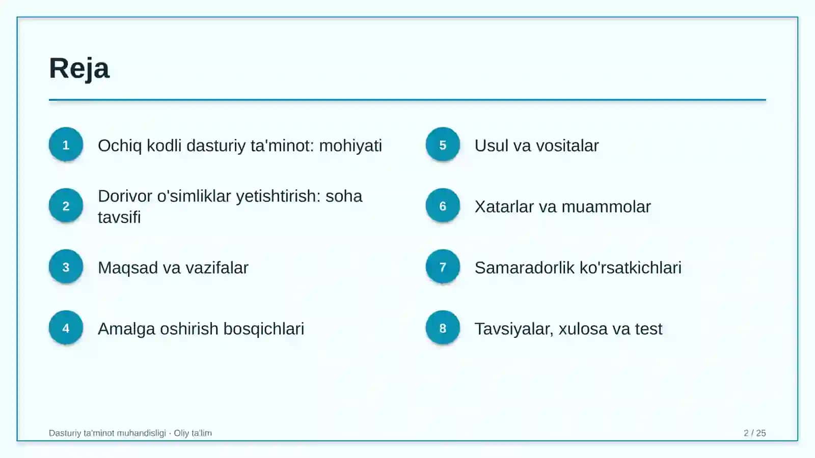 Dorivor o'simliklar yetishtirishda ochiq kodli dasturiy ta'minotdan foydalanish 2