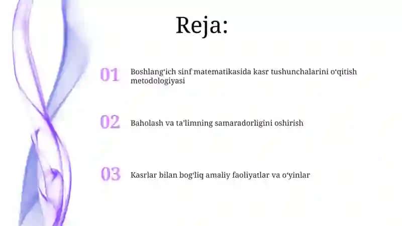 Boshlang’ich sinflarda matematika o’qitishda kasr tushunchasi elementlarini o’rgatish metodikasi 2