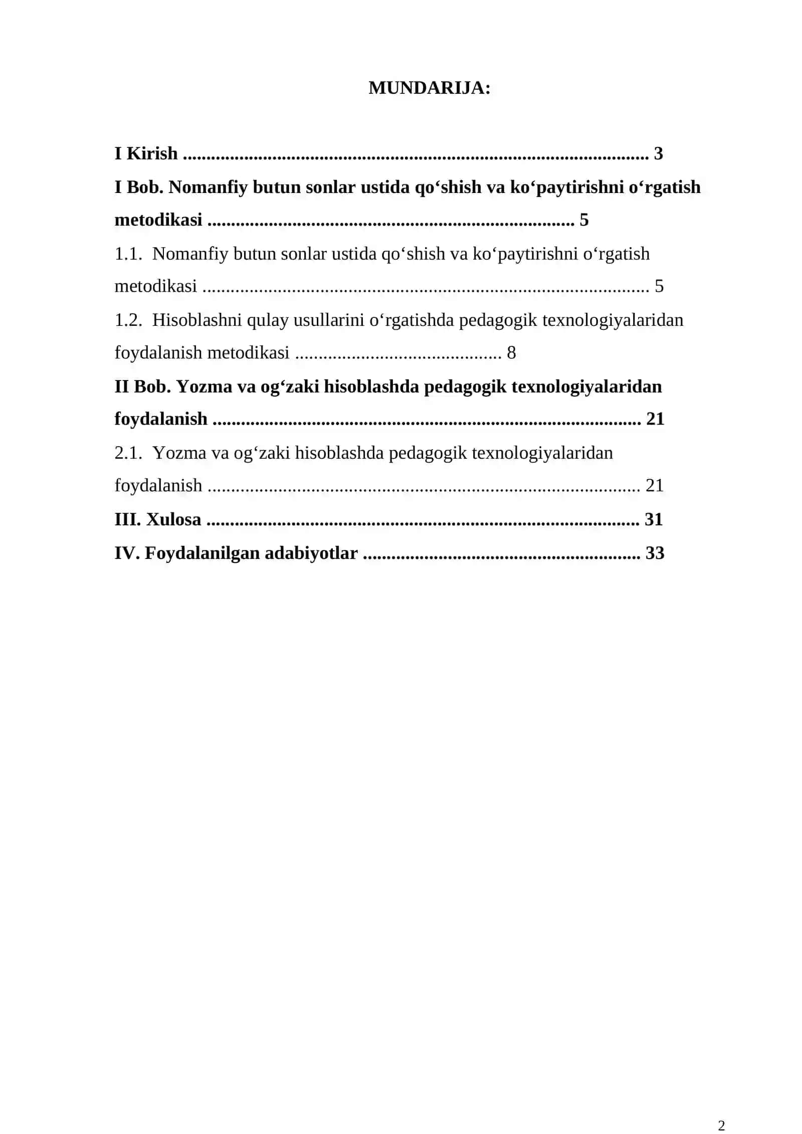 Koʻpaytirish va boʻlish metodikasi 2
