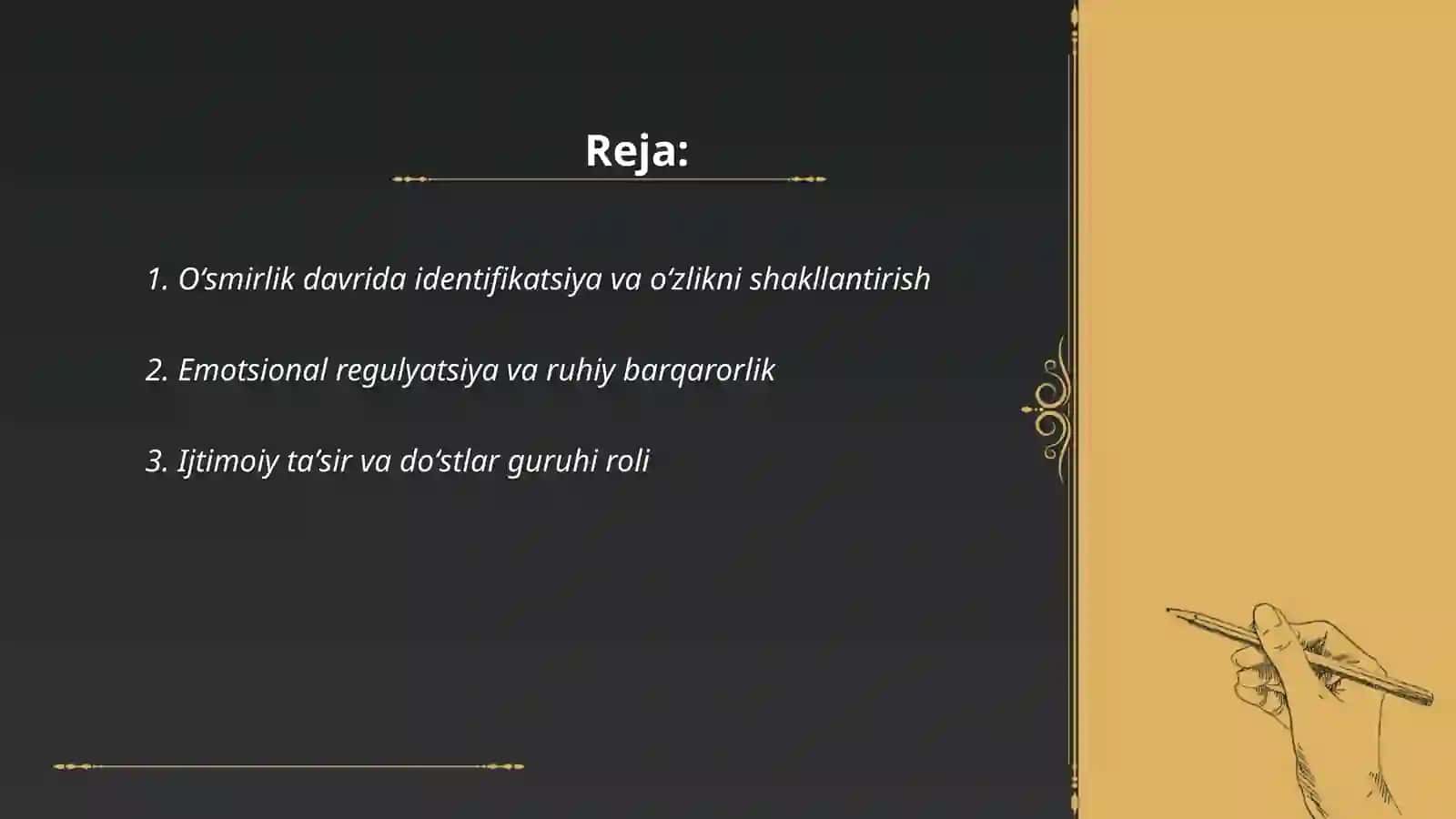Oʻsmirlar psixiologiyasining oʻziga xos xususiyatlari 2