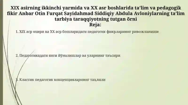 Pedagogika fanidan mustaqil ish 2