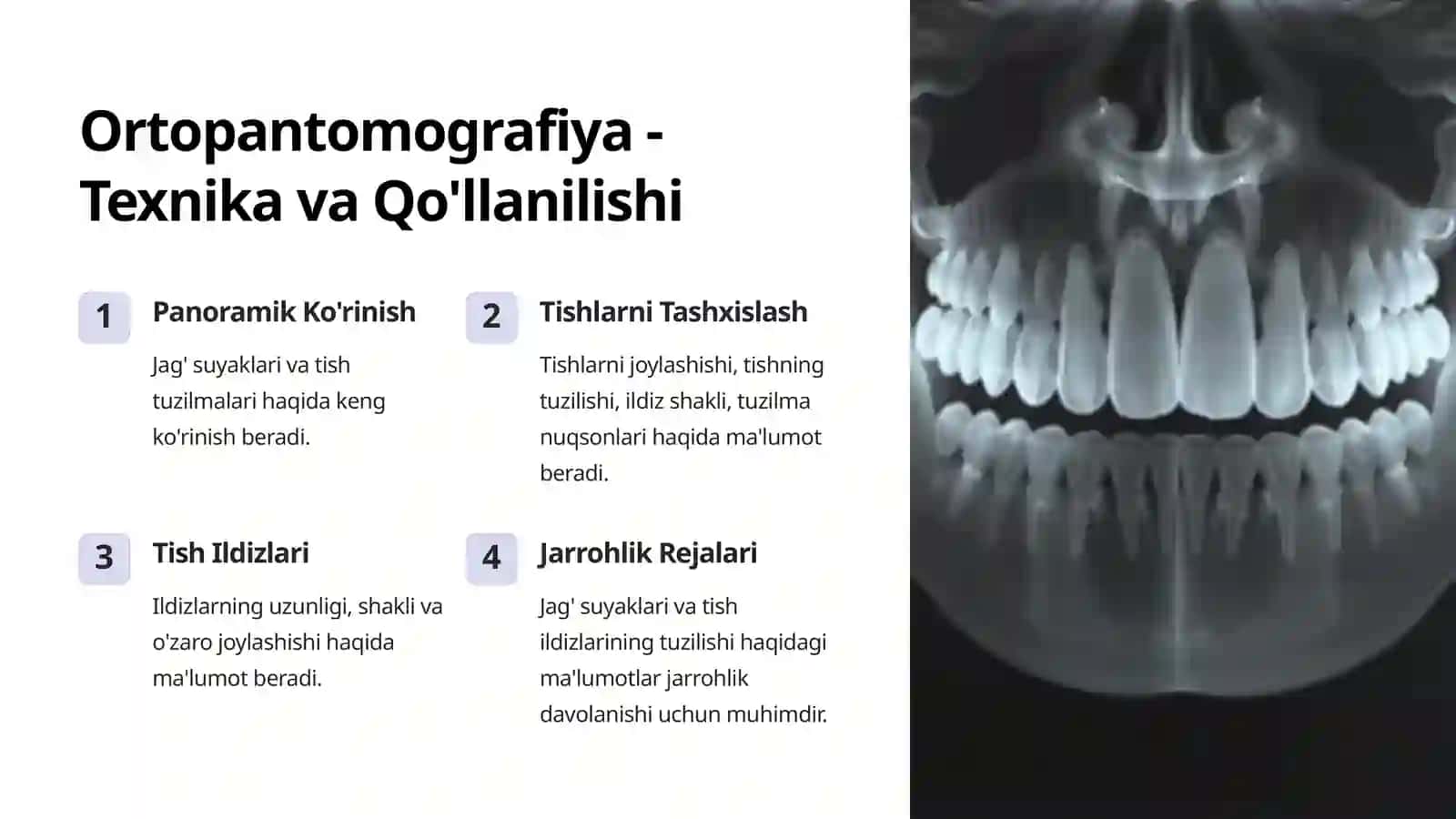 Ortodontiyada Rentgenologik Tekshiruv Usullari 2